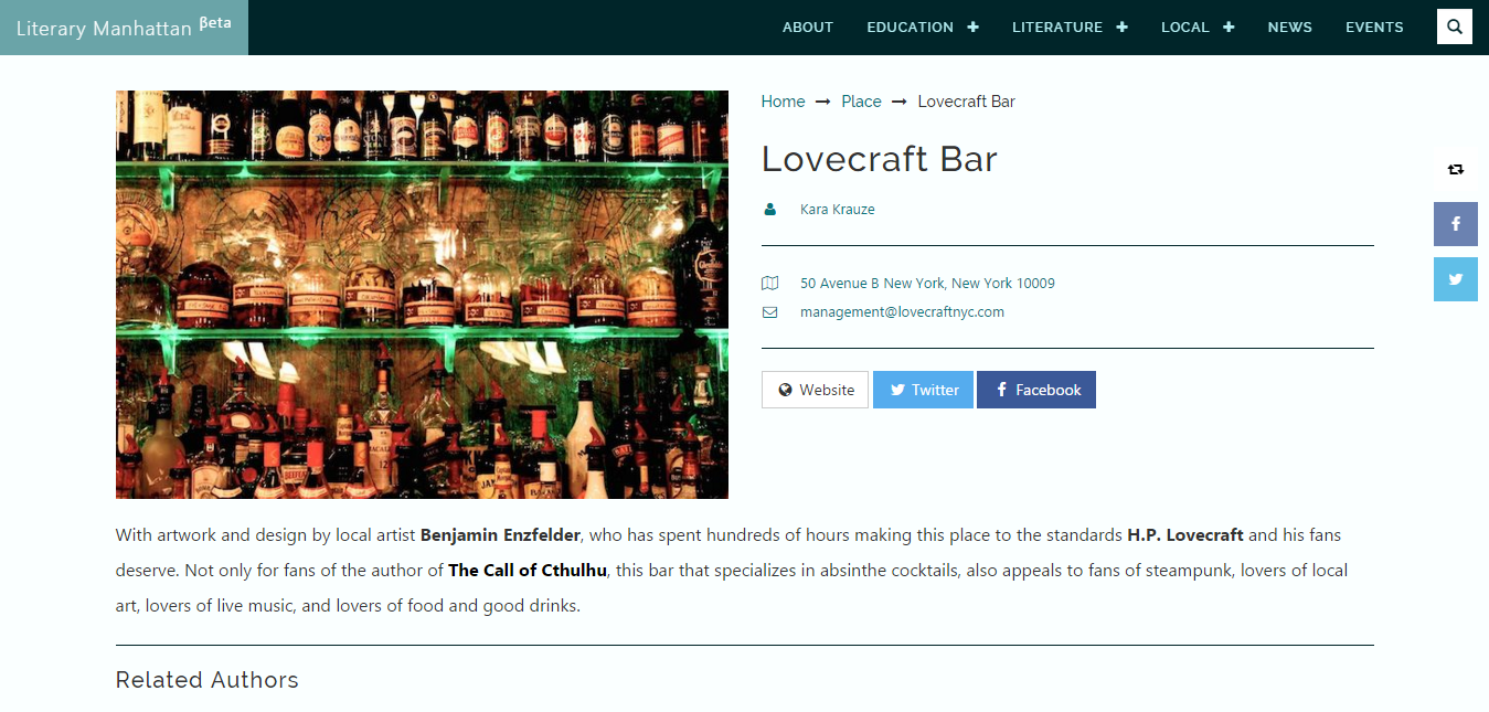 Literary Manhattan Screenshot